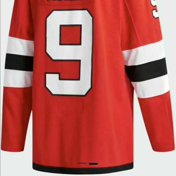 Adidas New Jersey Devils HALL #9 Mens Authentic PRO NHL Hockey Jersey Size S 42 - Picture 4 of 14